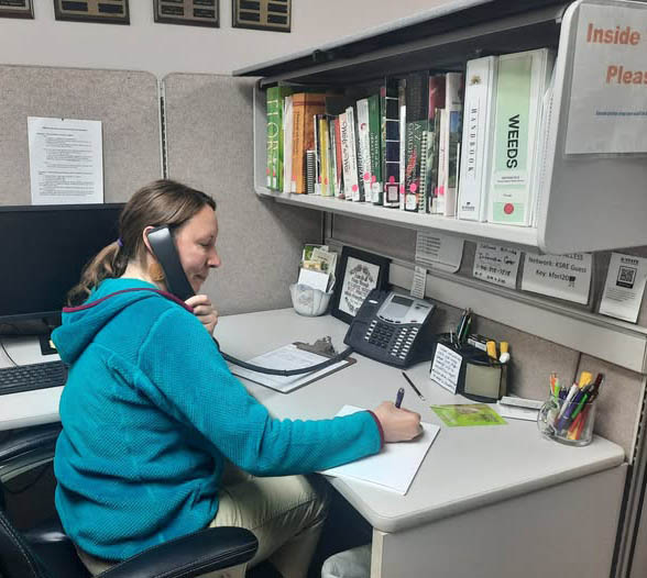 Douglas County volunteer working the EMG hotline