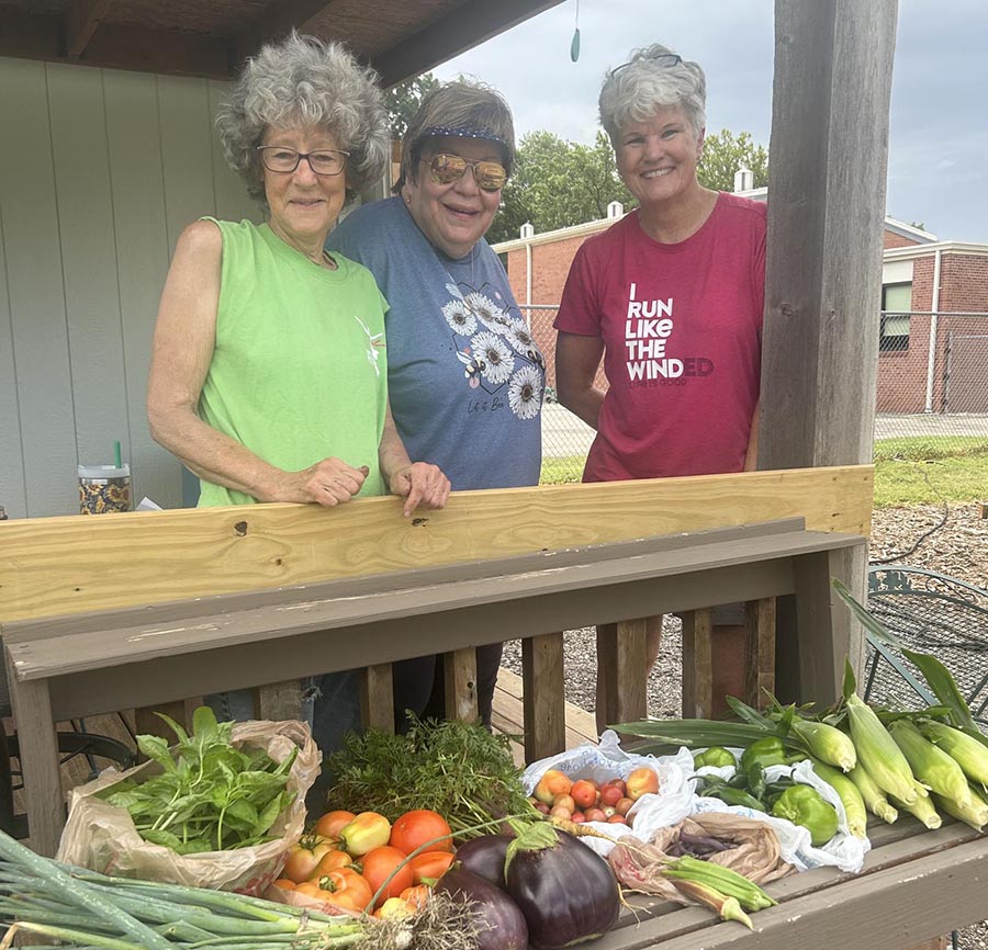 Shawnee Master Gardeners with their latest harvest