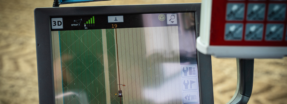 A GPS screen. A GPS screen.