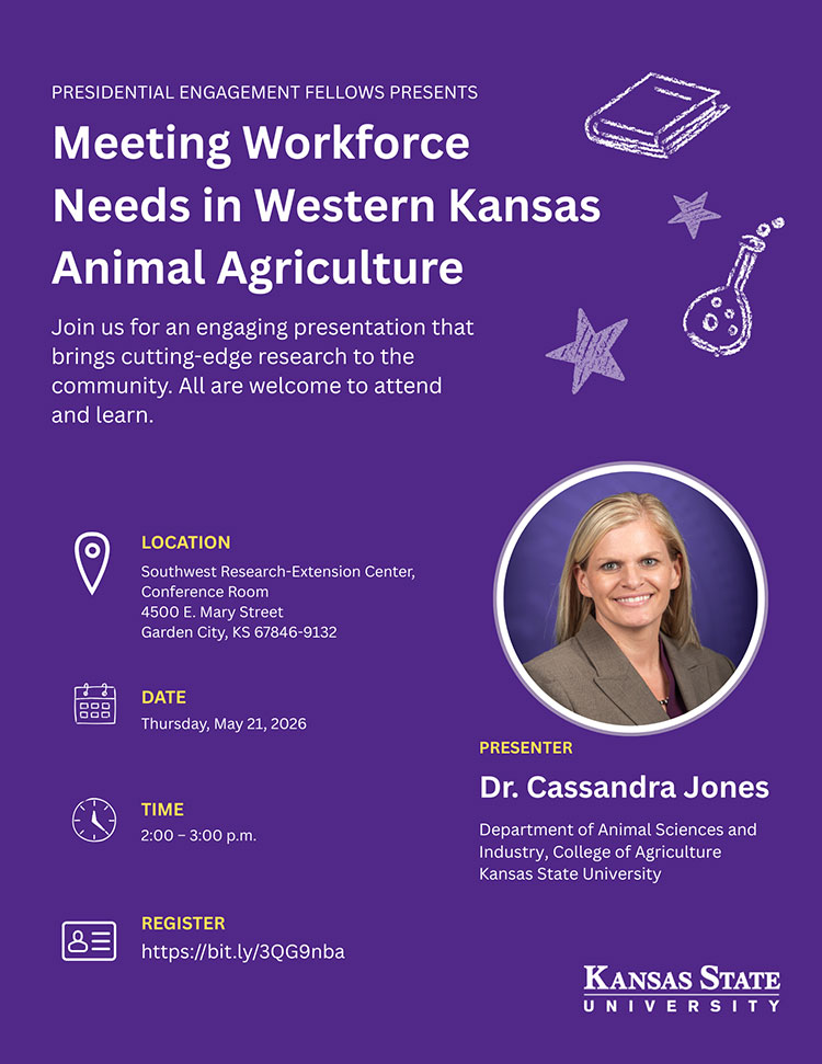 Purple flyer outlining agenda for May 21 president's visit and field day in Garden City