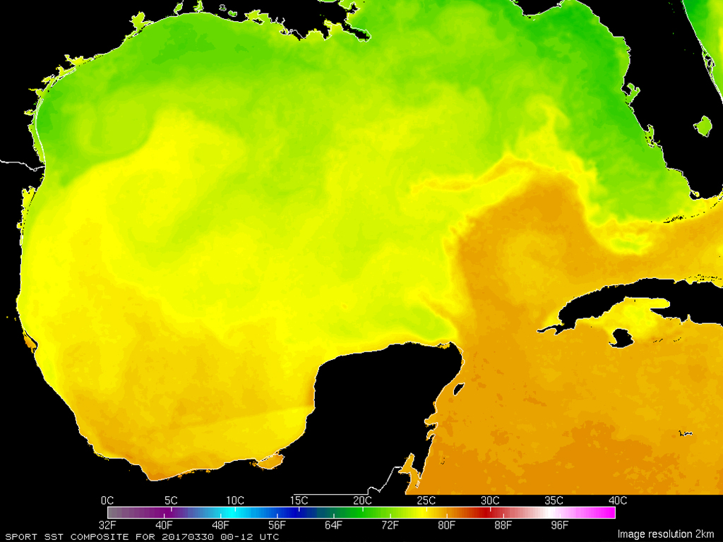 Warm Gulf Temperatures Gulf Temperatures